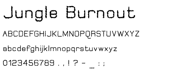 Jungle Burnout font